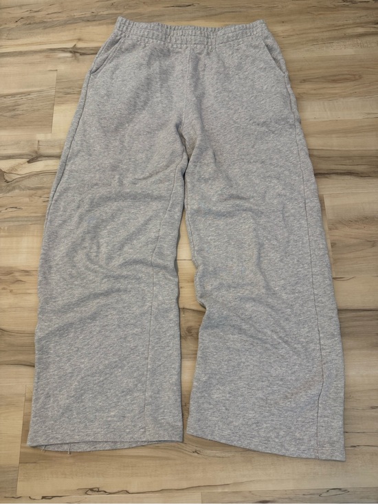 90 Degree By Reflex Pants - 90 Degree by Reflex Women Baggy Wide Leg Heather Gray Sweatpants Large L
